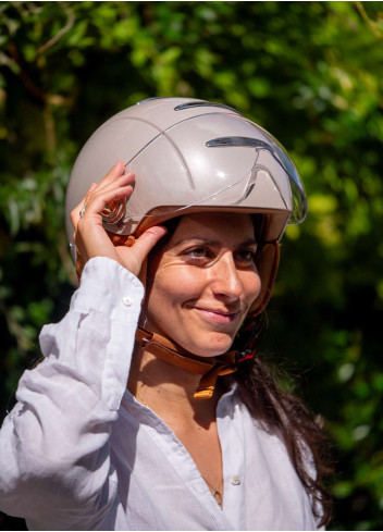 Urban helmet with visor and ear flaps - Exk
