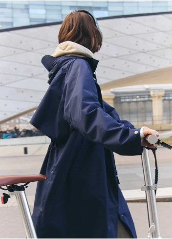 Stylish and High-Performance Cycling Trench Coat - Fudoon - Blue