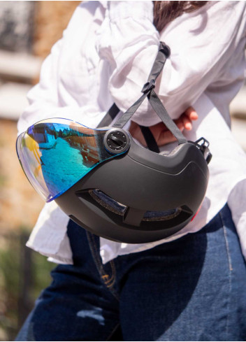 Urban helmet with visor and lighting - Elvish