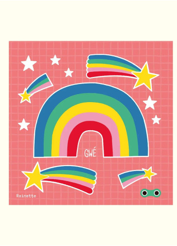 Petits stickers réfléchissants arc en ciel - Rainette