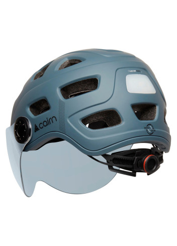 Casque vélo Quartz Visor Led USB - Cairn - Granite Grey