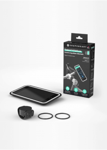 Support-smartphone vélo avec pochette étanche - Shapeheart