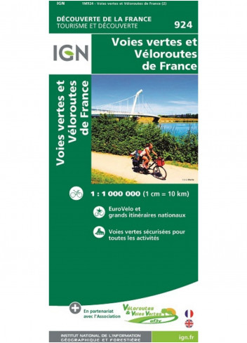 Carte IGN : Véloroutes de France