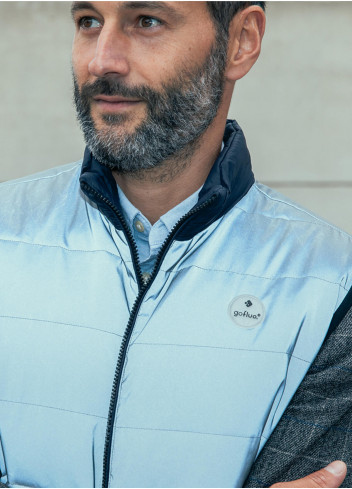 Doudoune reversible réfléchissante vélo - Gofluo