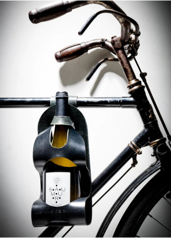 Porte-bouteille vélo de vin en cuir - La bouclée