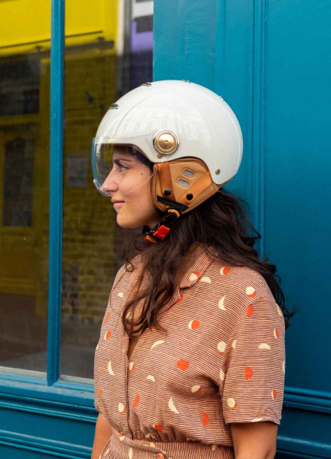 Tandem bicycle helmet with visor - Marko